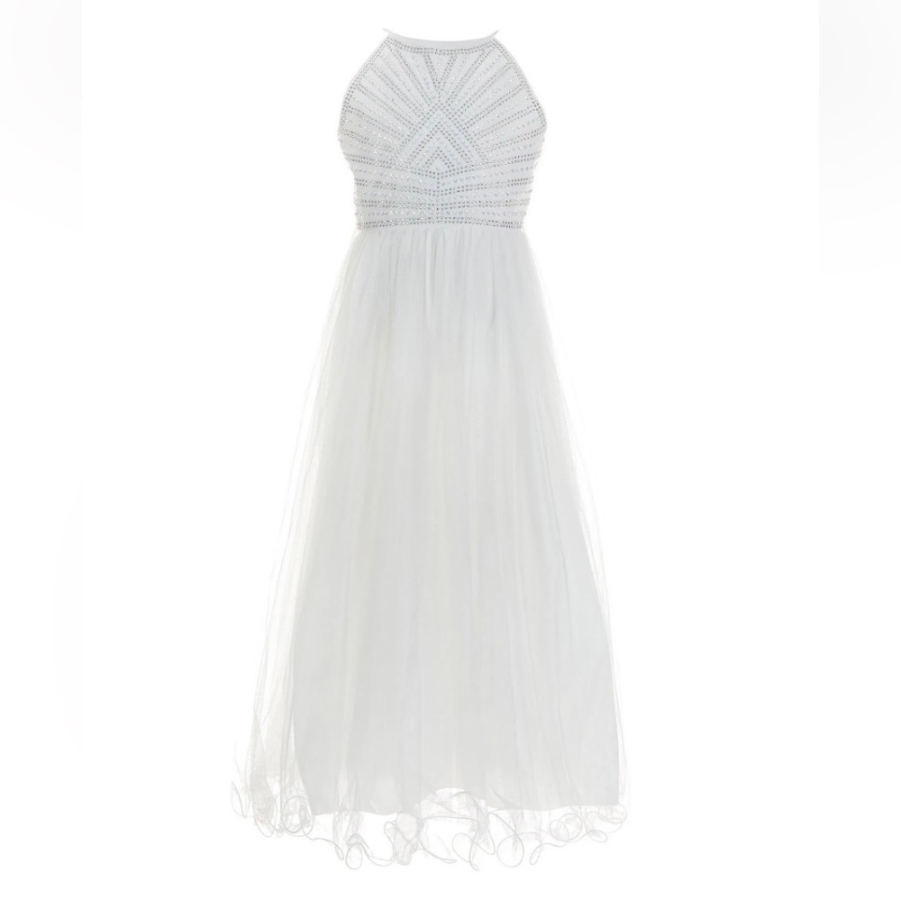 **like new** Size 16 girls.  Skirted Long Ballgown.  Only worn once.